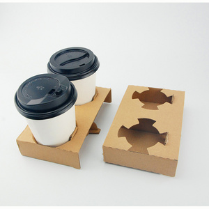 New design take away cardboard disposable coffee paper cup holder paper carrier