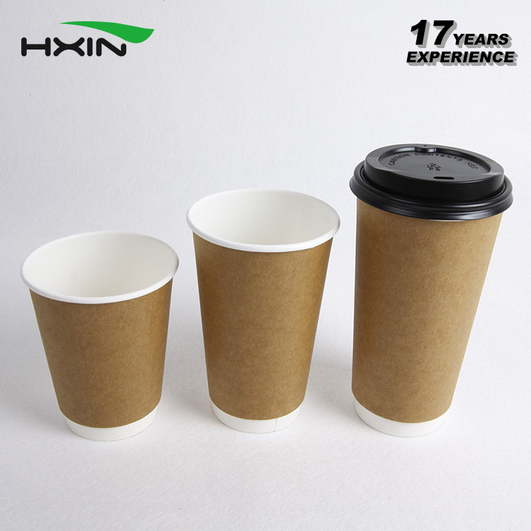 wholesale double single wall custom logo printed hot drinking 4oz 8oz 16oz bubble tea disposable paper coffee cups