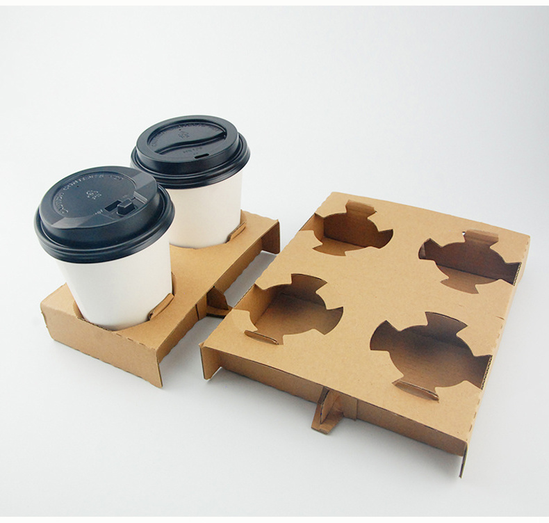 New design take away cardboard disposable coffee paper cup holder paper carrier