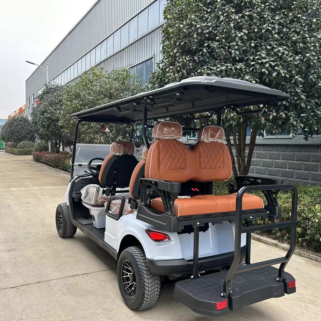 2024 Factory Supply 48/72 Volt 4 6 Seat Street Legal Golf Cart Off-road Club Golf Carts Electric Buggy