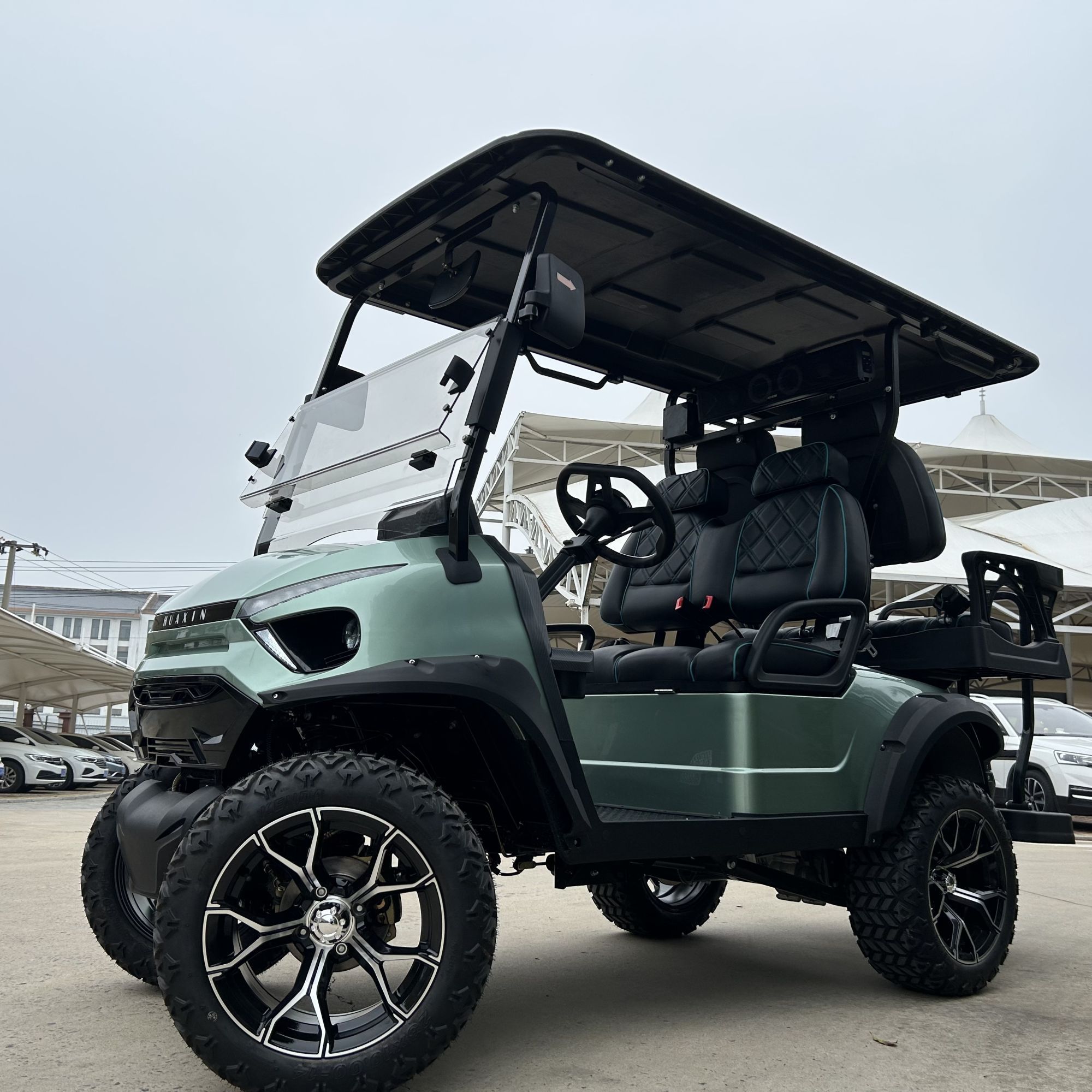 Customized Luxury Zone Off Road Golf Carts Electric Lithium Ac Motor Sightseeing Bus