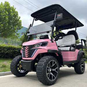 Chinese Golf Carts Huaxin Self Design Golf Cart New Barbie Pink Electric 4 Seater Buggy on Sale