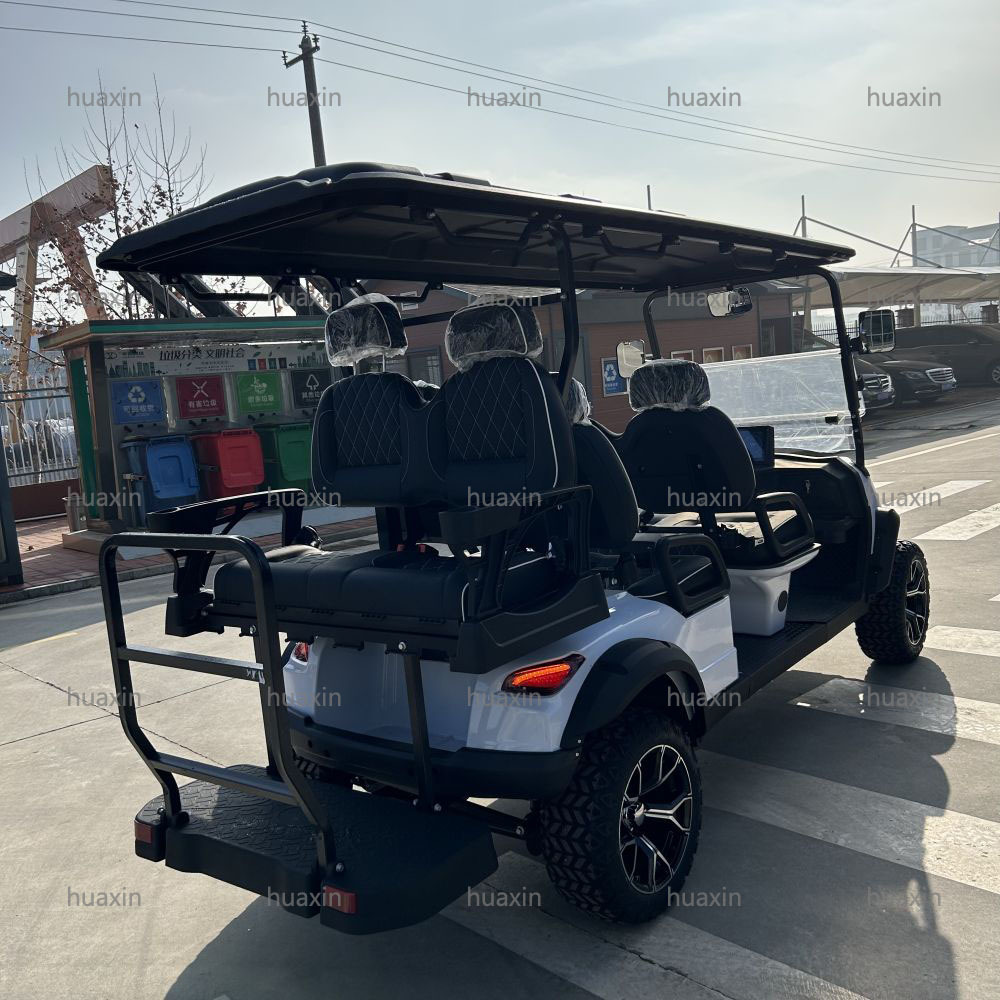 Customized Luxury Zone Sightseeing vehicle Black Lithium Golf Cart New Off Road