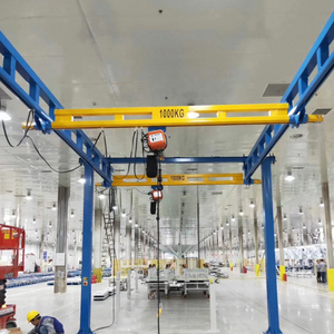 China factory workshop free standing monorail bridge electric manual overhead traveling crane 1000kg for sale