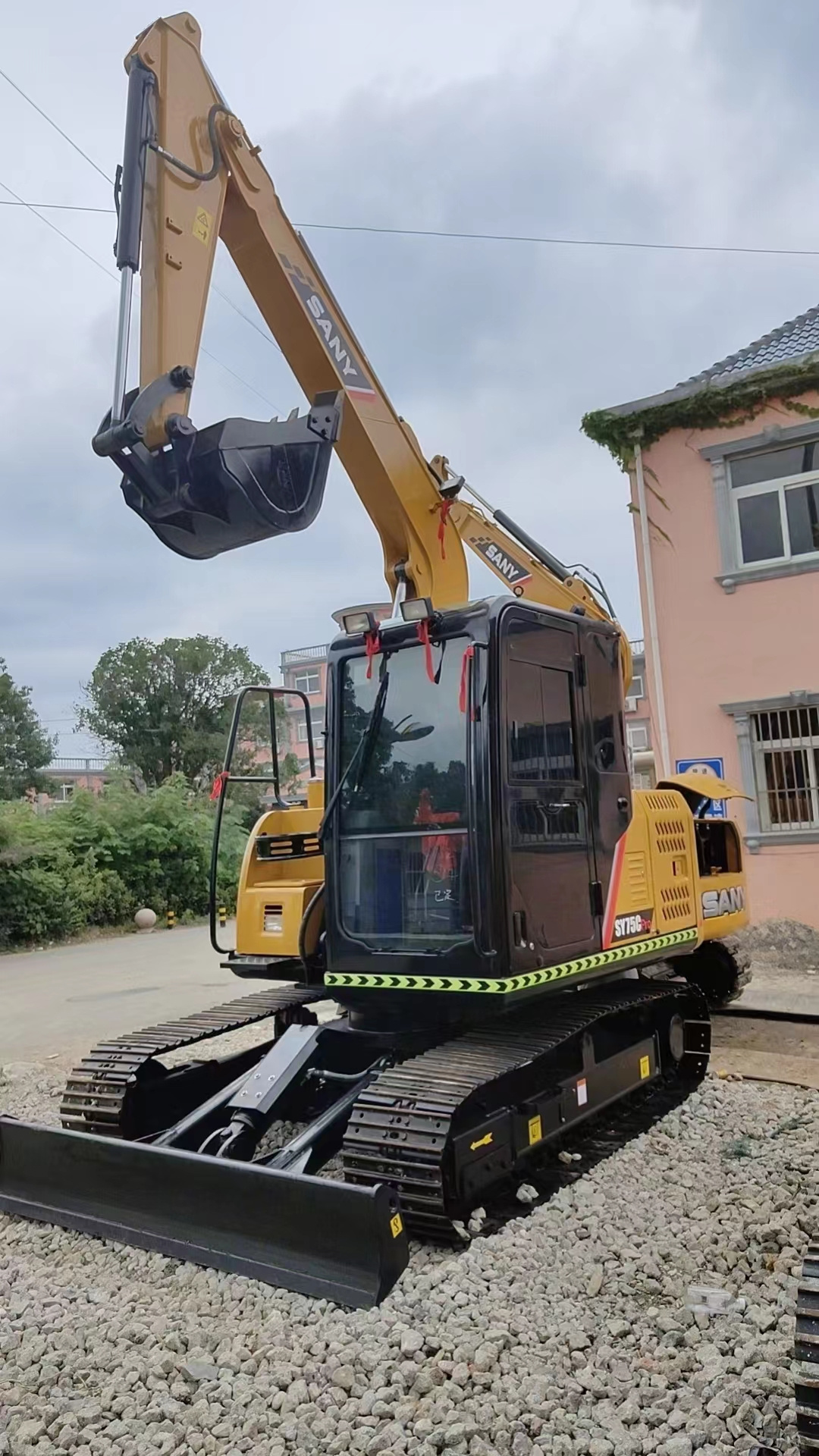 90% New Good Condition Popular 7.5T Mini Duty Digger Sany SY75c Used Crawler Used Mini Excavator