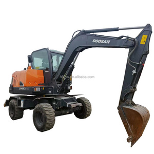 Used Original Doosan DX60WN wheel excavator Doosan DX60 DX55W micro mini wheel excavator may xuc with dozer on sale