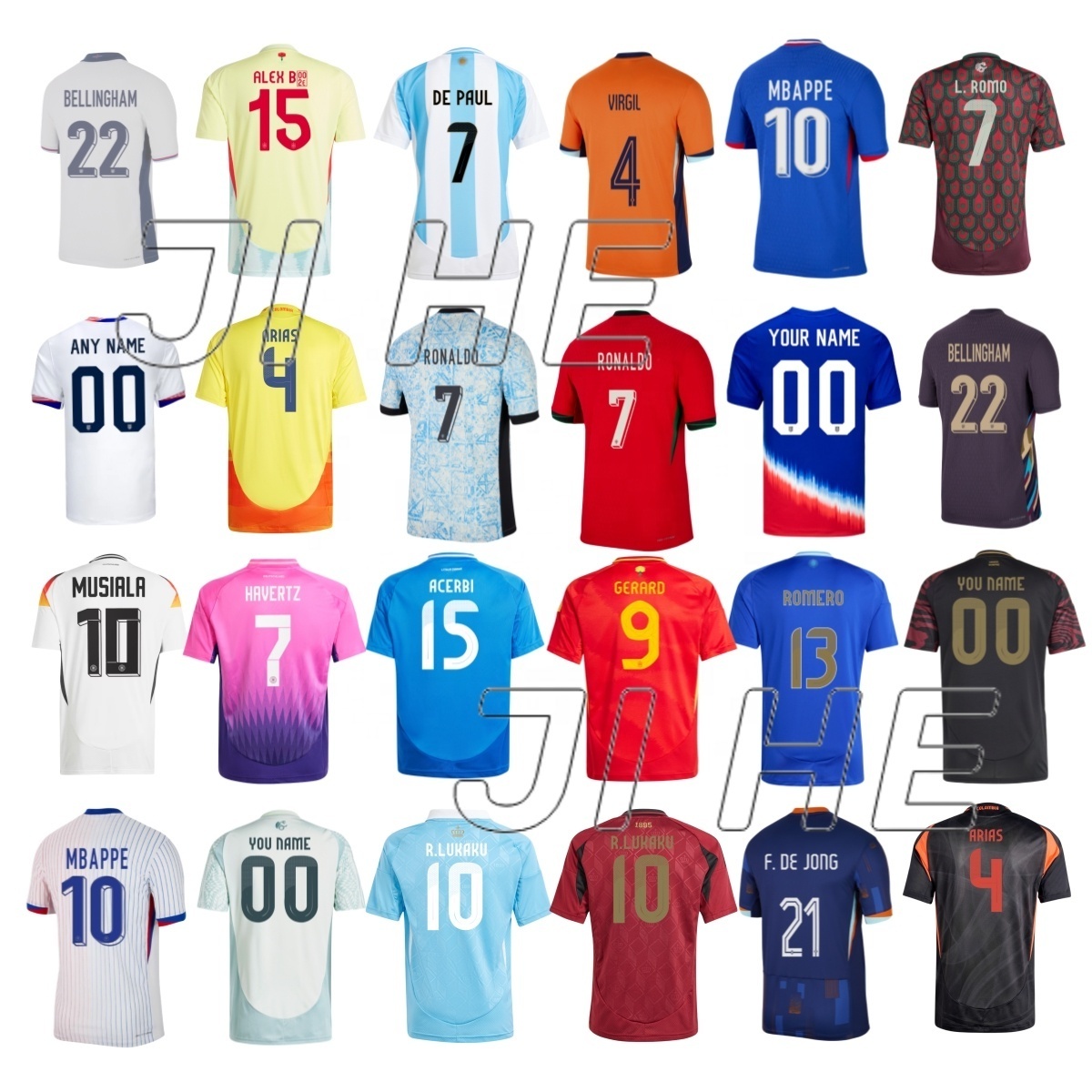 2024 Thailand Football Shirt America's Cup Maradona Di Maria Martinez National Team T-Shirt Argentina Men's Children's Jersey