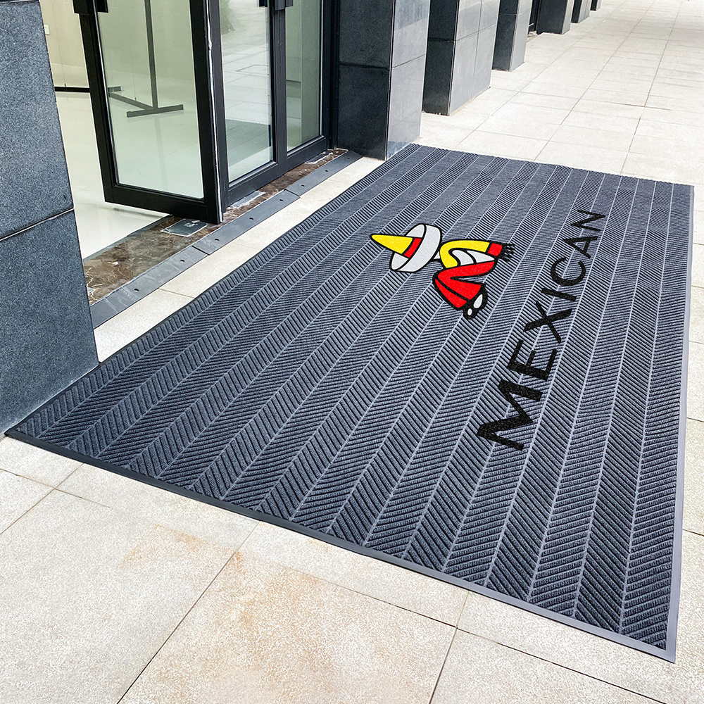 Commercial Carpet Anti Slip Rug Welcome Customized Rubber Backed Doormat For Entrance Door Floor Mat