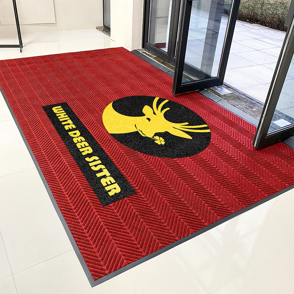 Commercial Carpet Anti Slip Rug Welcome Customized Rubber Backed Doormat For Entrance Door Floor Mat