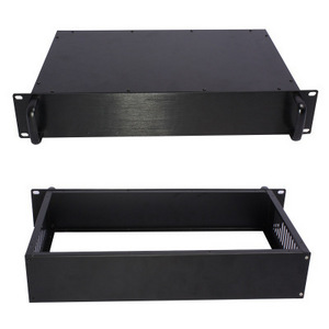 Standard 1u 2u 3u Cast Iron Enclosure 19 Inch Mount Electronic Metal 1u Rack On Off Switch Box