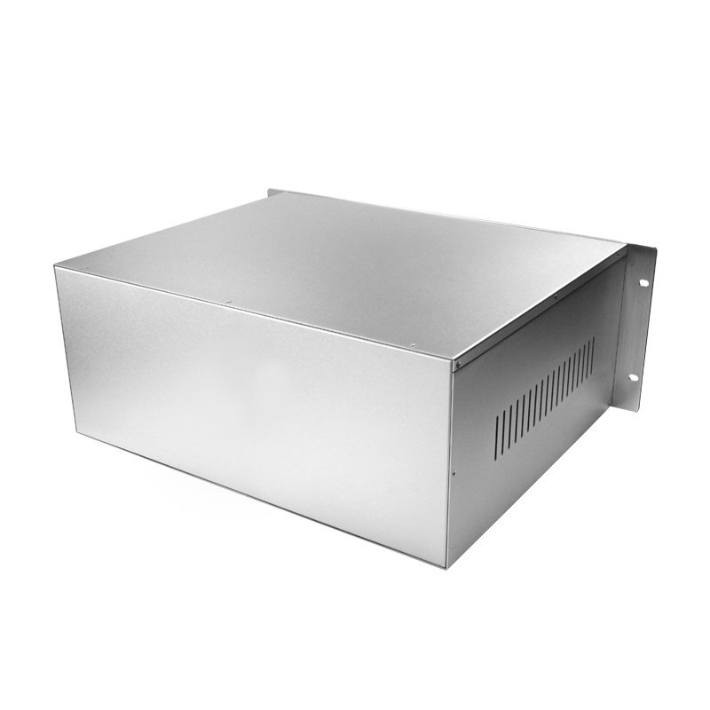 Factory Oem Custom Sandblast Anodized Aluminum Alloy Cabinet Enclosure 19inch 1U 2U 3U 4U Server Rack Mount Chassis Short Case