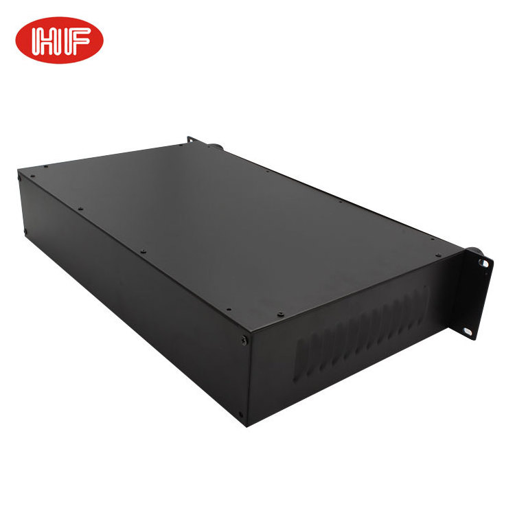 Custom Fabrication Sheet Metal Desktop Pcb Audio Amplifier Chassis 19 Inch 1U 2U 3U 4U Rack Mount Server Case Enclosure