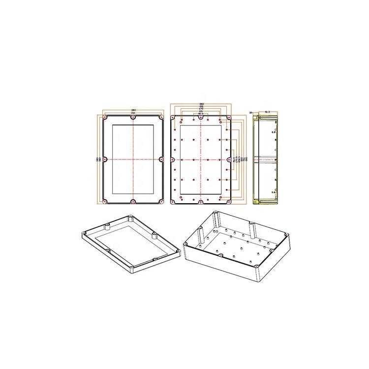 ABS IP65 Plastic Waterproof Electrical Junction Boxes Enclosure Customization Outdoor Waterproof Switch Distribution Box