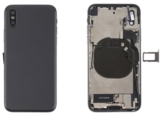 Battery Cover Door Housing with SIM Tray with Flex Cable Assembly for  iPhone X Body Full Housing Chassis Middle Frame