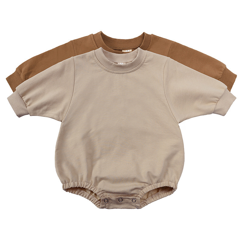 20086 High Quality 100% Cotton Toddler Bubble Romper Sweater Terry Oversized Romper For Baby