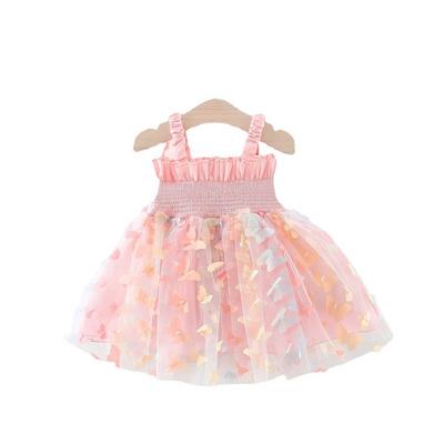 4491 Wholesalers Baby Clothes Summer New Girls Princess Dress Butterfly Wings Fashion Baby Dresses