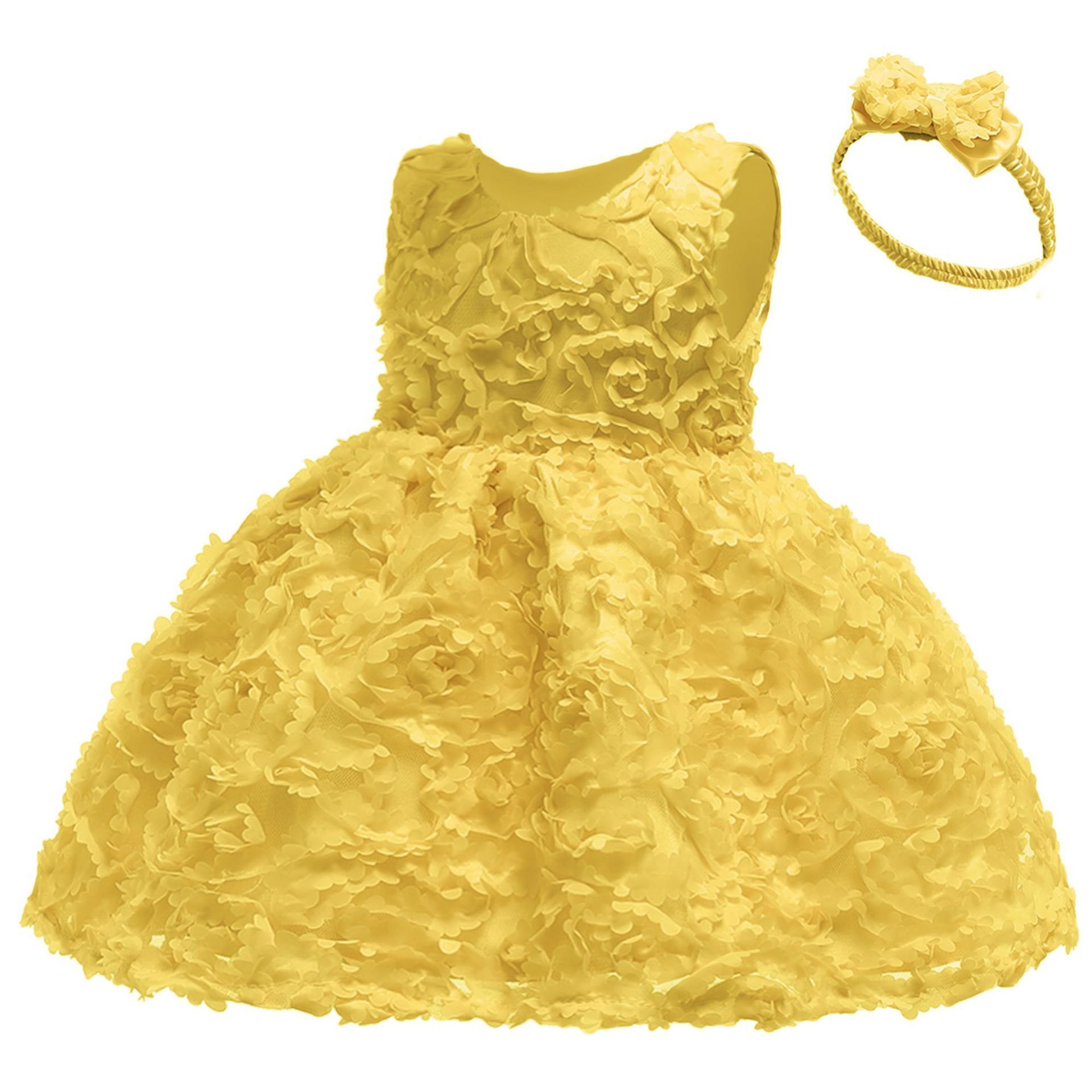 8387 Factory Customization First Birthday Dress Kids Baby Girl Flower Princess Bridal Dresses