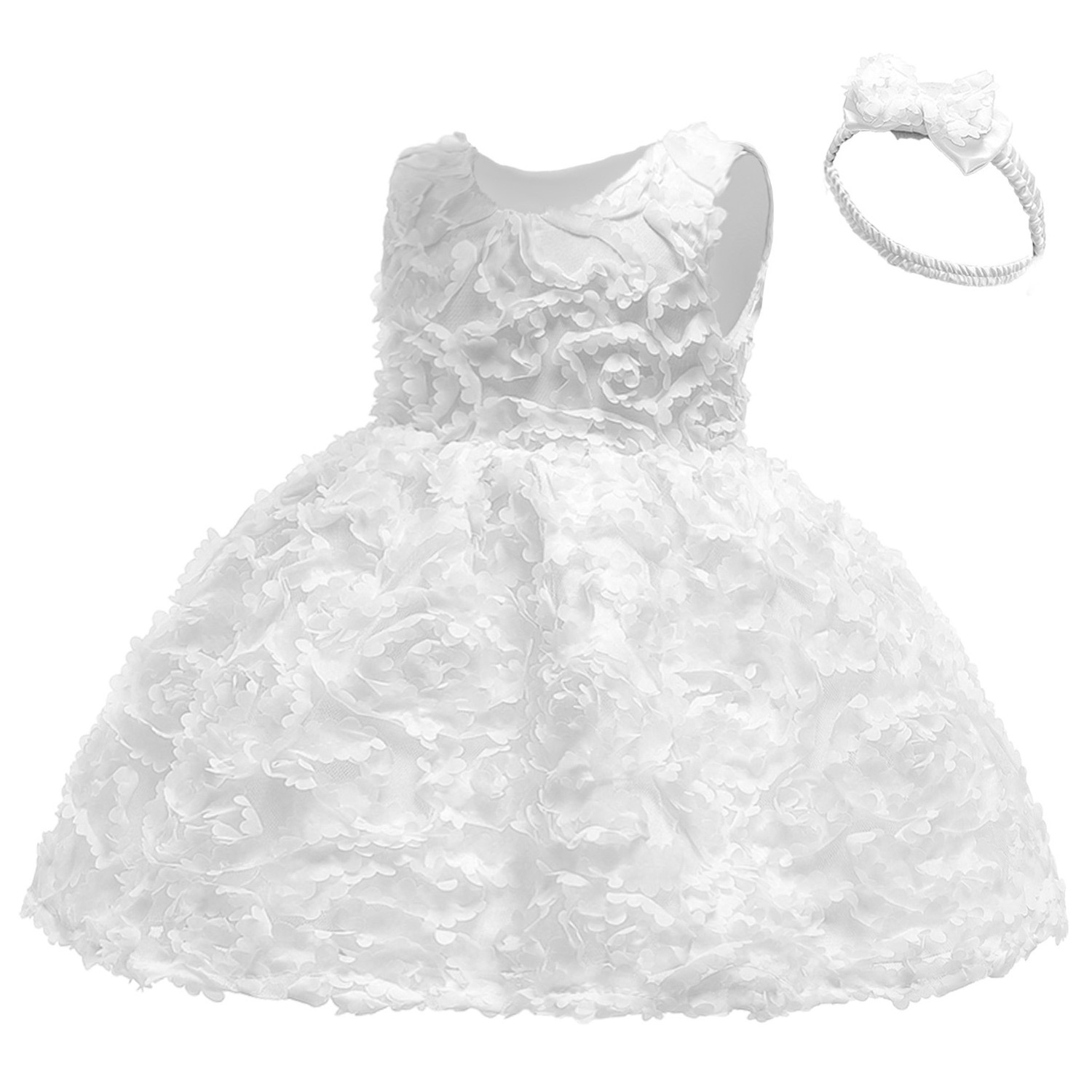 8387 Factory Customization First Birthday Dress Kids Baby Girl Flower Princess Bridal Dresses