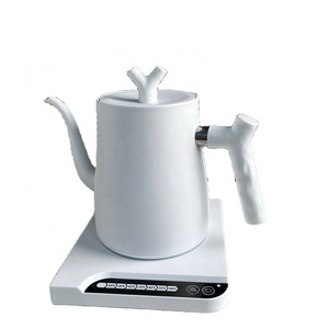 Stainless Steel black and white long  mouthed teapot 1.0 Liter Electric Kettle Cordless Kettles