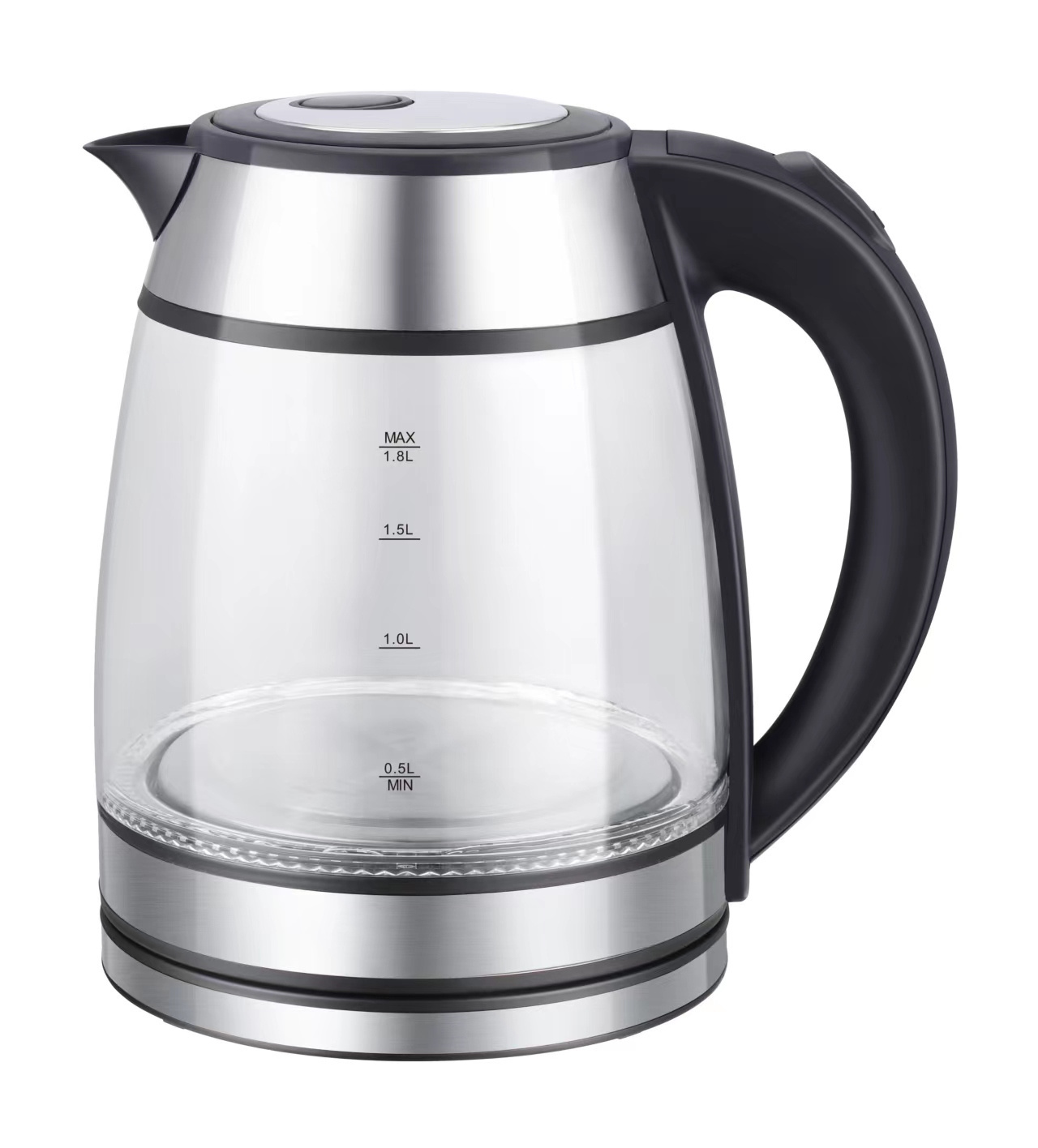 1500W glass electric kettle for boiling water, making tea, and new hot selling cordless