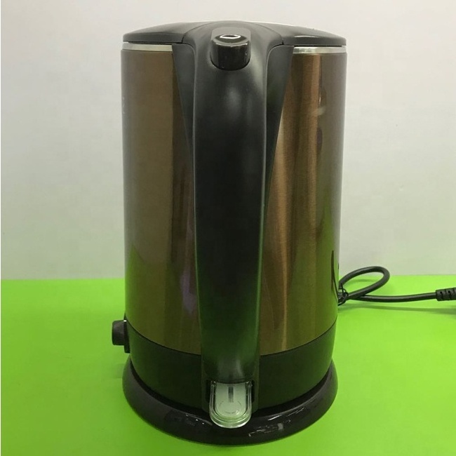 SS color steel household diamond heating electric kettle 1.8L Gold color steel Stainless Steel Water Boiler