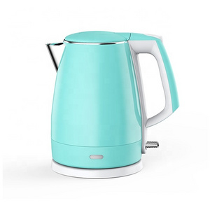 electric heating promotion low price teapot double wall electric kettle 1.7L household small kettle rapid boiling