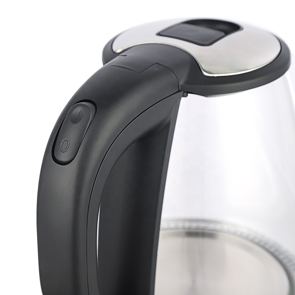 Fast water boiler wholesale 1.8L 1800W portable cute tea kettle glass electric kettle household electric glass tea kettle