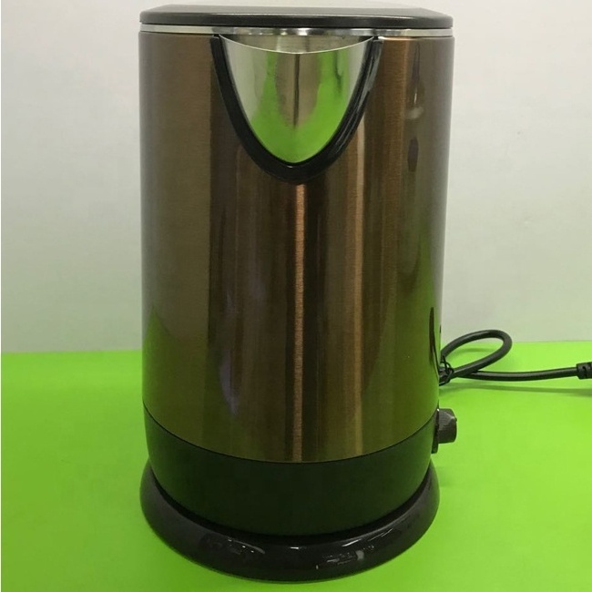 SS color steel household diamond heating electric kettle 1.8L Gold color steel Stainless Steel Water Boiler