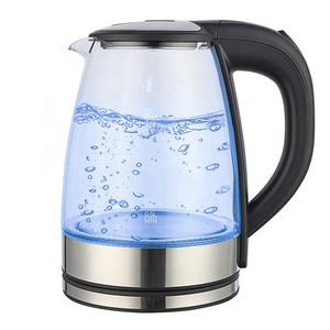 Fast water boiler wholesale 1.8L 1800W portable cute tea kettle glass electric kettle household electric glass tea kettle