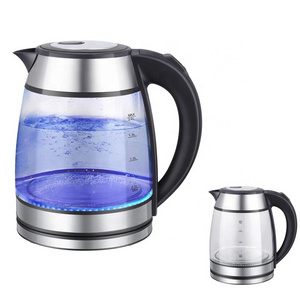 kettle electric tea water boiler  tea water boiler glass coffee water kettle for glass body blue led light color changed boiler