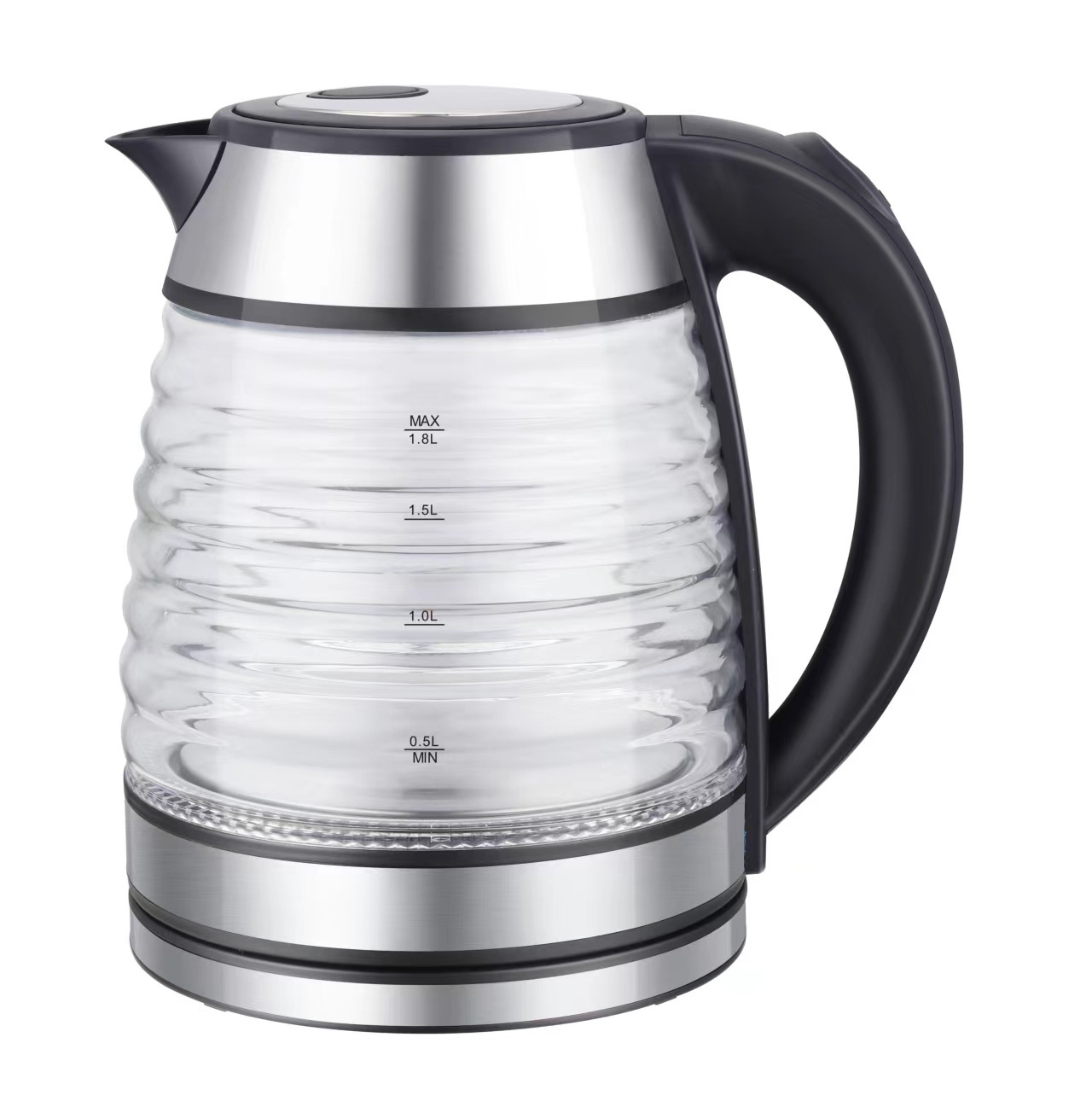 1500W glass electric kettle for boiling water, making tea, and new hot selling cordless