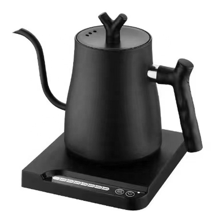 Stainless Steel black and white long  mouthed teapot 1.0 Liter Electric Kettle Cordless Kettles