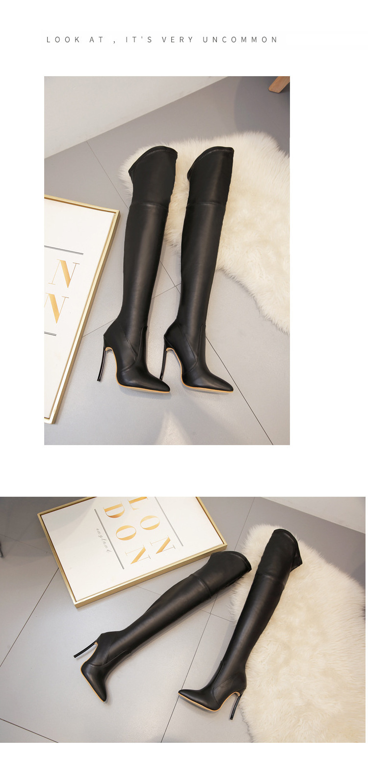 SZL226 woman high heels shoes 2020  autumn boots small over-the-knee sex sexy European stiletto heels