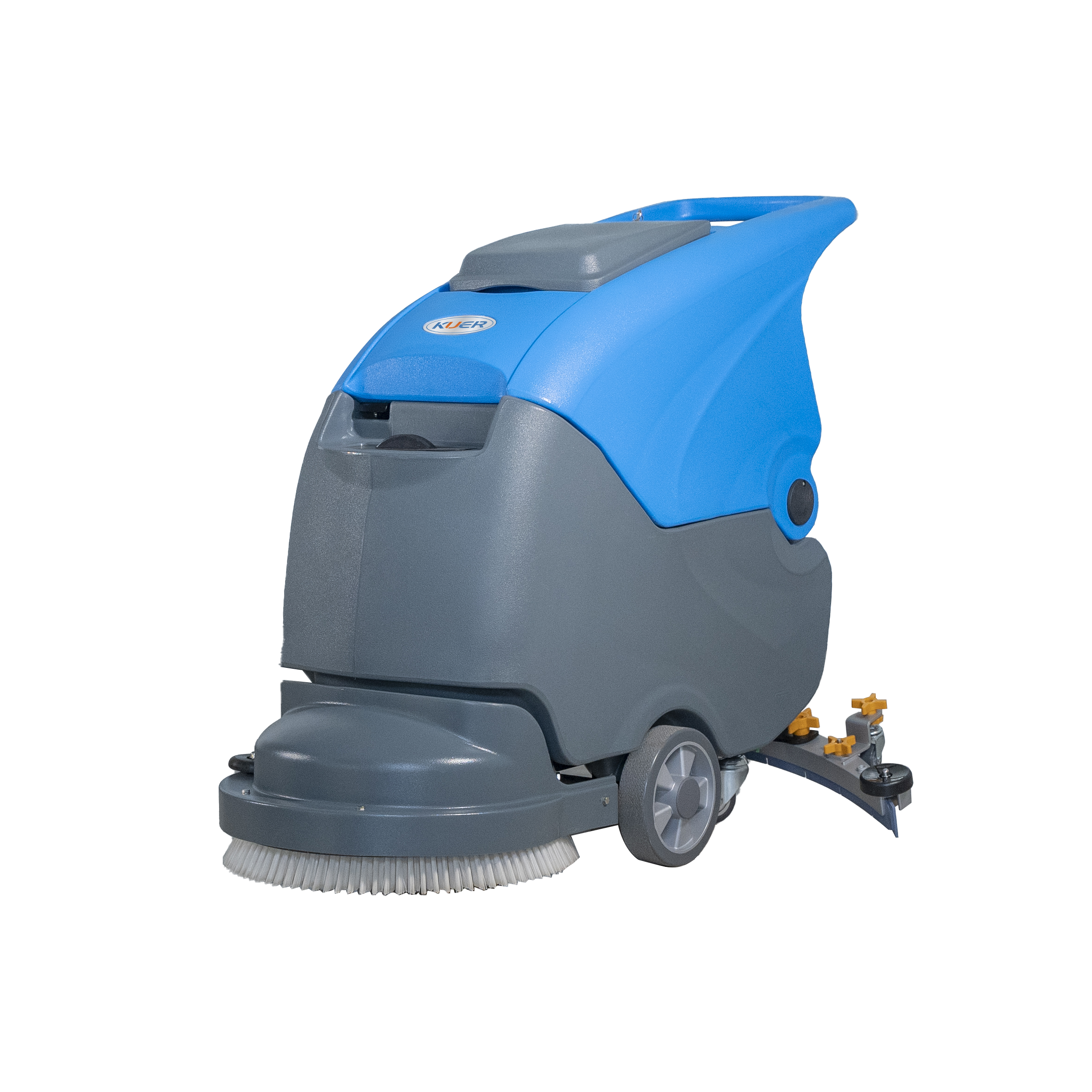 Automatic Walk-Behind Electric Floor Scrubber with 50L Water Tank Plastic Battery Operated Floor Sweeper for Hotels