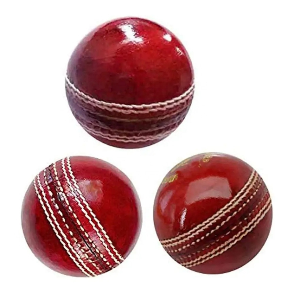 HOt sale Hand Stitch Made Leather Red 4.5 Oz indoor Cricket Balls   Ball For Adults Cricket Balls Cricket from Pakistan