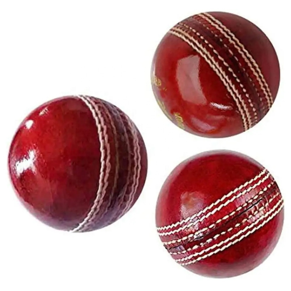 HOt sale Hand Stitch Made Leather Red 4.5 Oz indoor Cricket Balls   Ball For Adults Cricket Balls Cricket from Pakistan