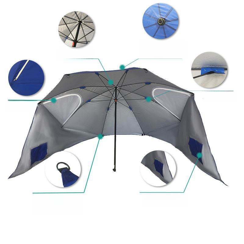 New Beach Camping Outdoor Sport Custom Printed Camouflage Fishing Umbrella Beach Tent Umbrella