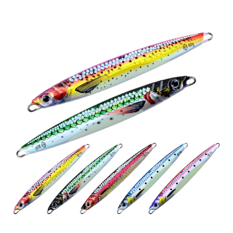 2023 Brand New Attractive 3D Fish Scales Luminous 40G 60G 80G 100G 120G 150G Jigging Bait Lures