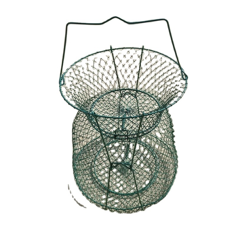 High Quality Trap Cast Dip Cage Fish Shrimp Trap Fish Net Minnow Crayfish Crab Baits Cast Mesh Fishing Net Landing Net