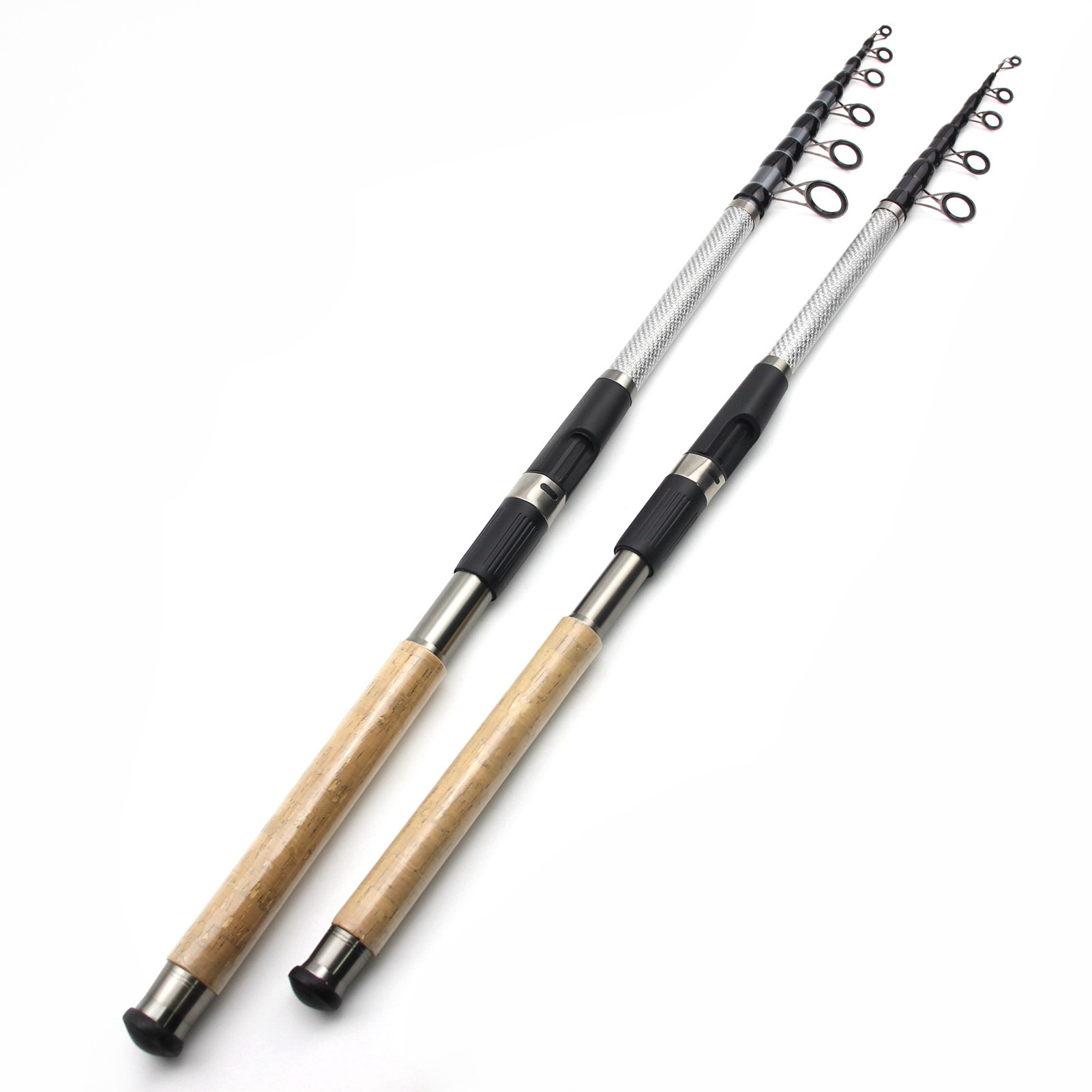 Fiberglass Long-range Telescopic Spinning Fishing Rod Multifunctional Rock Fishing Bass Rod