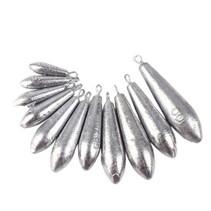 Lead Sinkers 10g to 600g Water Drop Shape Weights Lead Fishing Sinker Fishing Accessories For Lure Sea Fishing Tackle