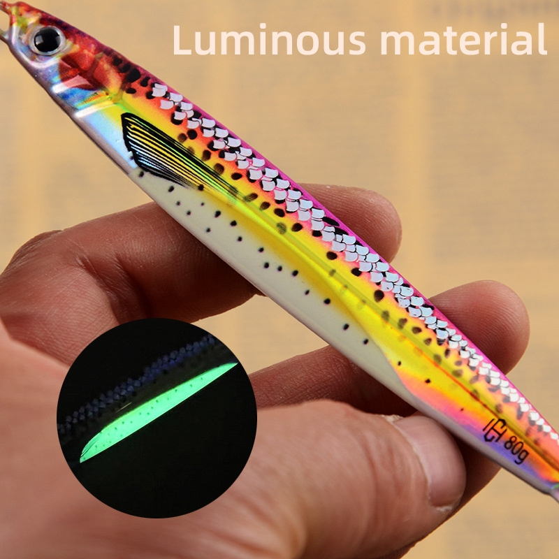 2023 Brand New Attractive 3D Fish Scales Luminous 40G 60G 80G 100G 120G 150G Jigging Bait Lures