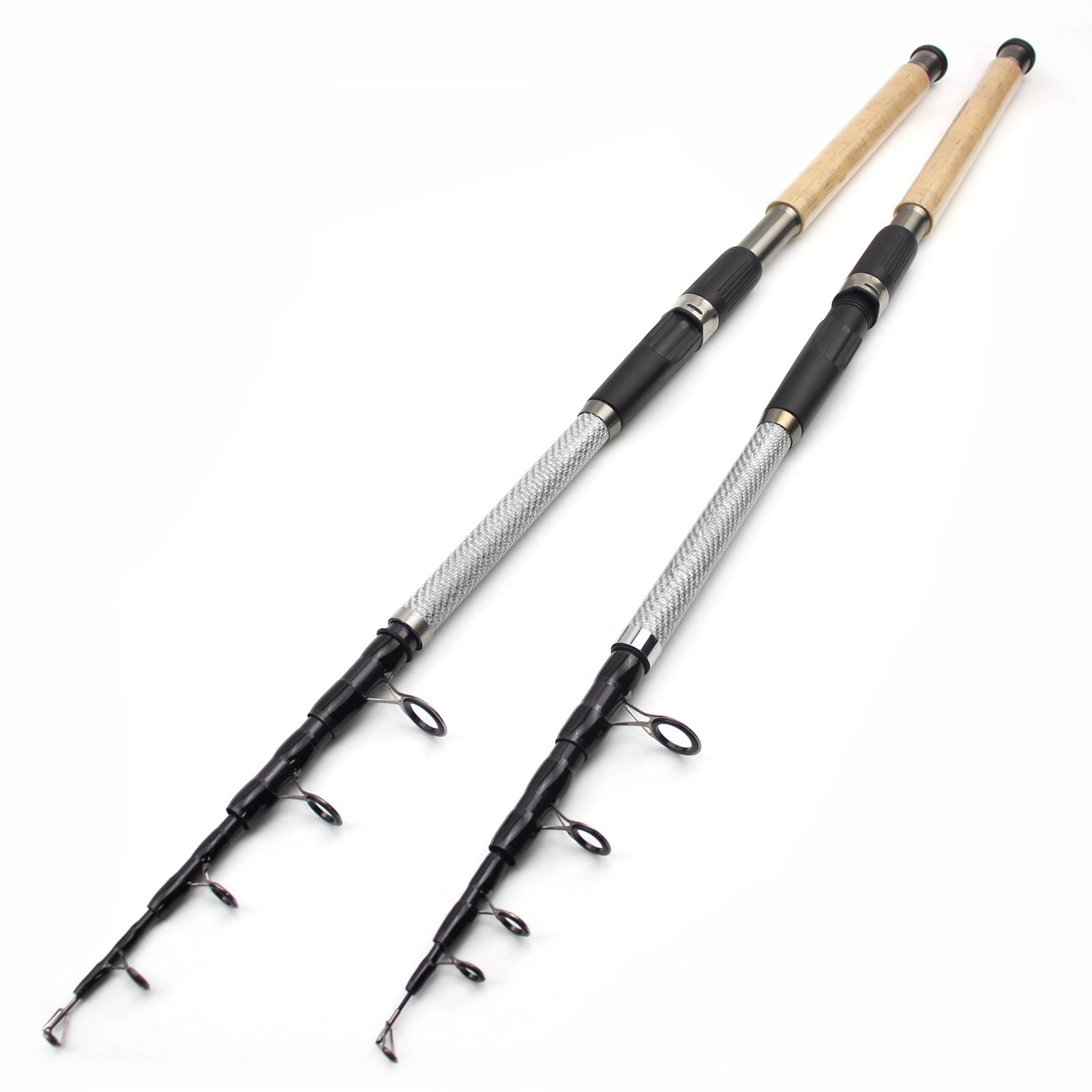 Fiberglass Long-range Telescopic Spinning Fishing Rod Multifunctional Rock Fishing Bass Rod