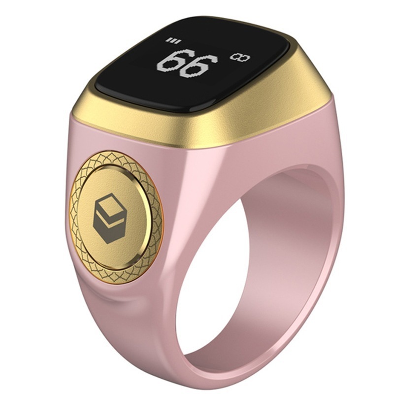 Iqibla Smart Digital Tasbih Ring 5 Prayer Reminder Muslim Zikr Ring Counter with Time Tracking