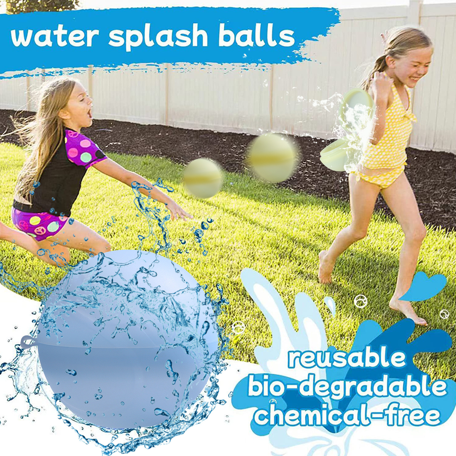 Silicone refillable water bomb balloons reusable self sealing quick fill water splash balls water toys for kids summer swimming