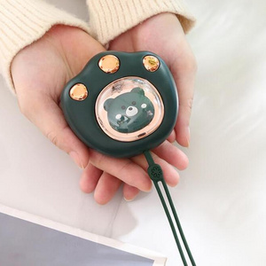 2400mAh Cute Cat Paw Shape USB Rechargeable Hand Warmer LED Flashlight Heating