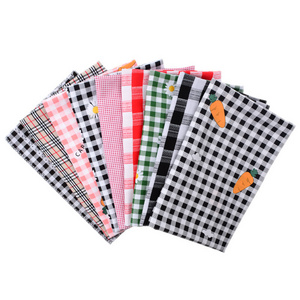 New plaid rayon silk cloth baby children's home clothing pajamas printed cotton silk fabric