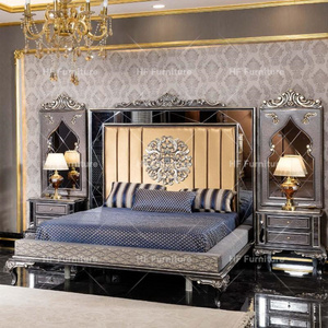 Royal Palace King Size Luxury Bedroom Sets Furniture Turkish Antique Wooden Bedroom Furniture