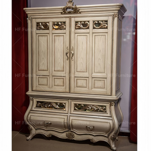 Bedroom Clothes Storage Cabinet Antique Hand Carving Cabinet Furniture Customization American Style Wardrobe