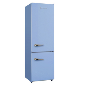 250WE-RE Colored Refrigerators Double Door Bottom Freezer Refrigerator Retro Fridge